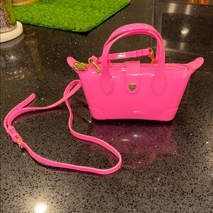Stoney Clover Lane Neon Pink Patent Mini Crossbody Satchel